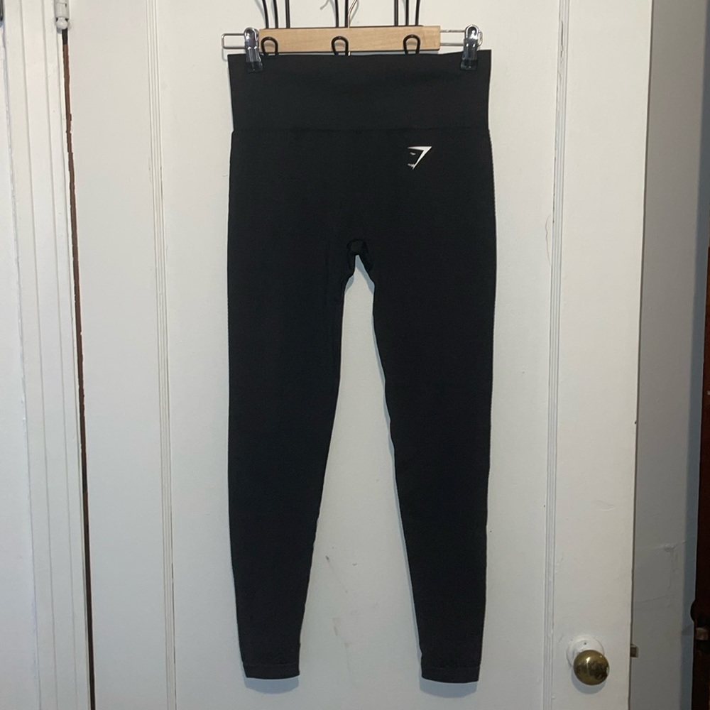 Gymshark seamless athletic solid black leggings
